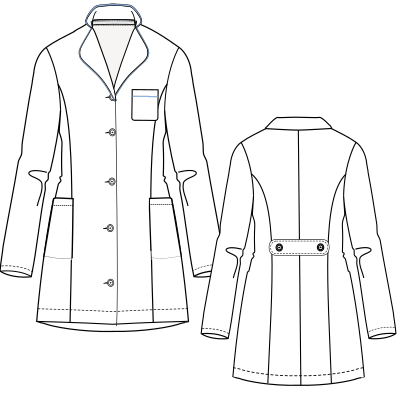 Patron ropa, Fashion sewing pattern, molde confeccion, patronesymoldes.com Smock W 9590 UNIFORMS One-Piece